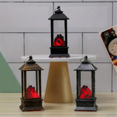 0709BA 10/5/3/1PCS Vintage Desk Lantern Lamp Electronic Led Lamp Decorative Fireplace Lamp Christmas Halloween Atmosphere Decor Home De